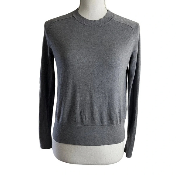 Banana Republic Gray Sweater Womens XS Silk Yak Hair Blend Solid One Color Top - Picture 1 of 5